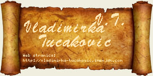 Vladimirka Tucaković vizit kartica
